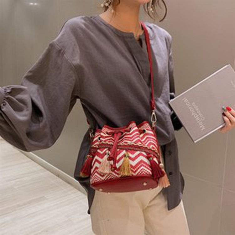 Sacs À Bandoulière En Sergé De Style Bohème