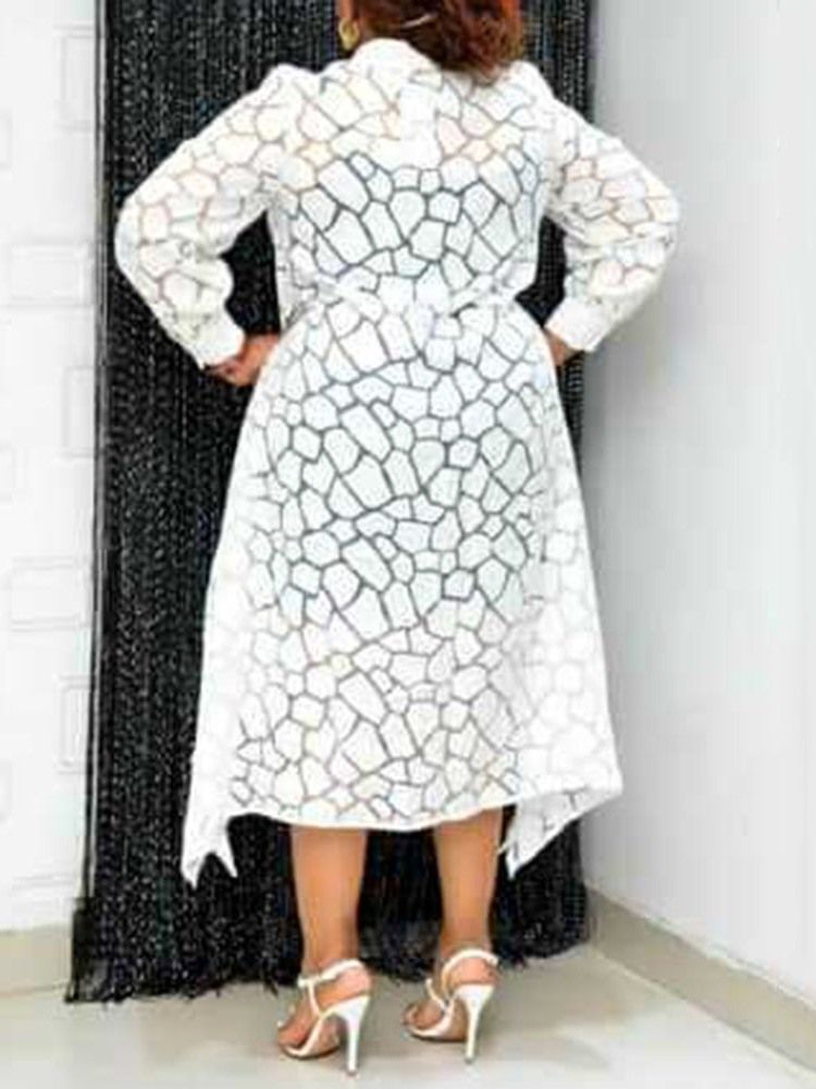 Robe D'automne Asymétrique À Manches Longues Pour Femmes