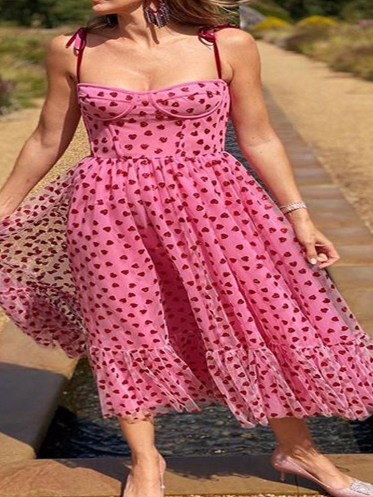 Robe À Enfiler Toutes Saisons Sans Manches Mi-mollet Pour Femmes