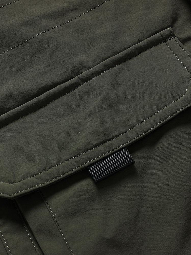 Veste En Duvet Décontractée Pour Hommes Avec Fermeture Éclair Standard À Blocs De Patchwork