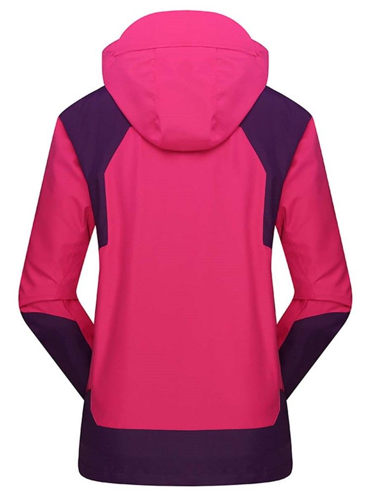 Combinaison D'escalade En Polyester Patchwork Coupe-vent Pour Femmes