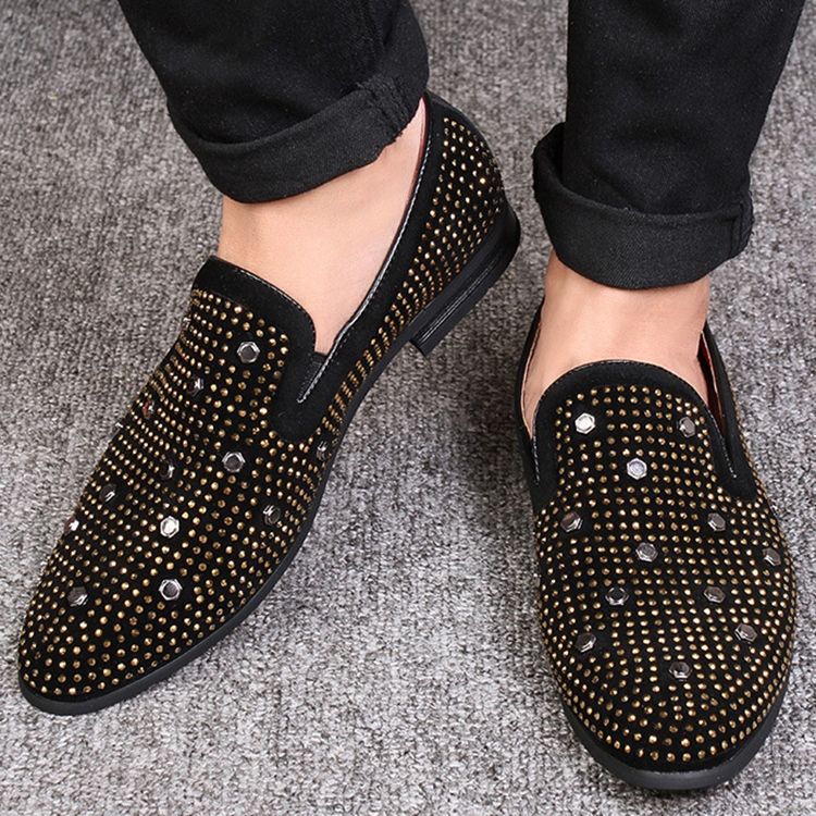 British Point Toe Rivets Oxfords Pour Hommes