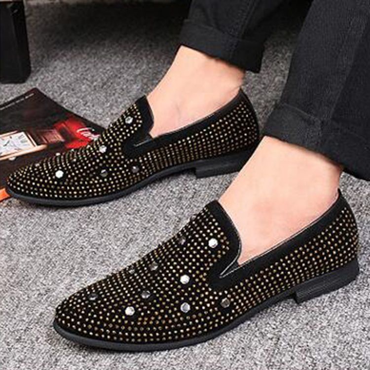 British Point Toe Rivets Oxfords Pour Hommes