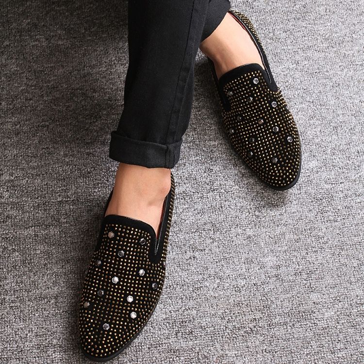 British Point Toe Rivets Oxfords Pour Hommes