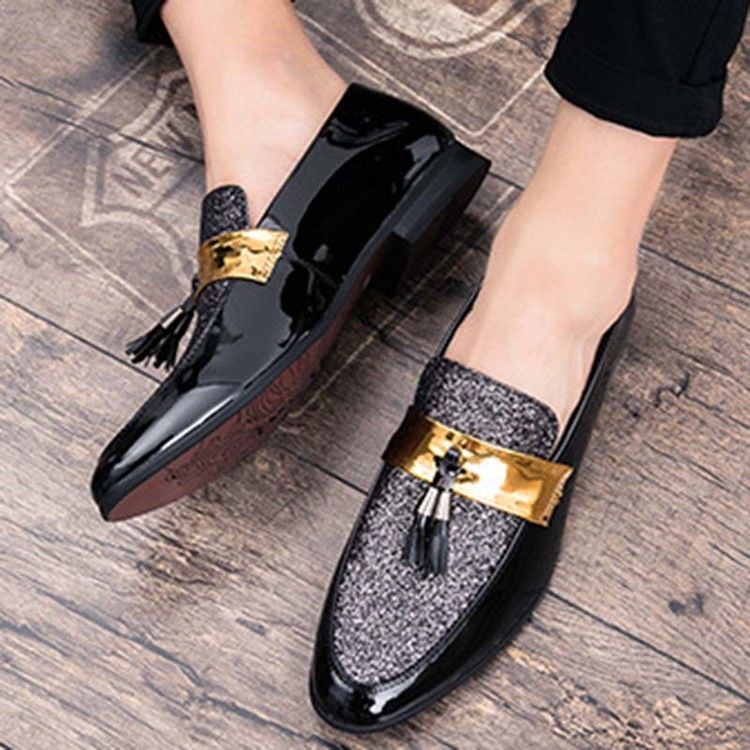Chaussures Fines À Bout Pointu Et À Enfiler Pour Hommes