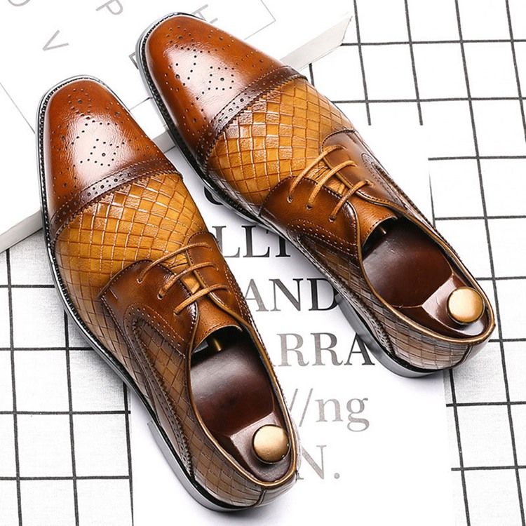 Chaussures Habillées Pour Hommes À Bout Carré Et À Coupe Basse