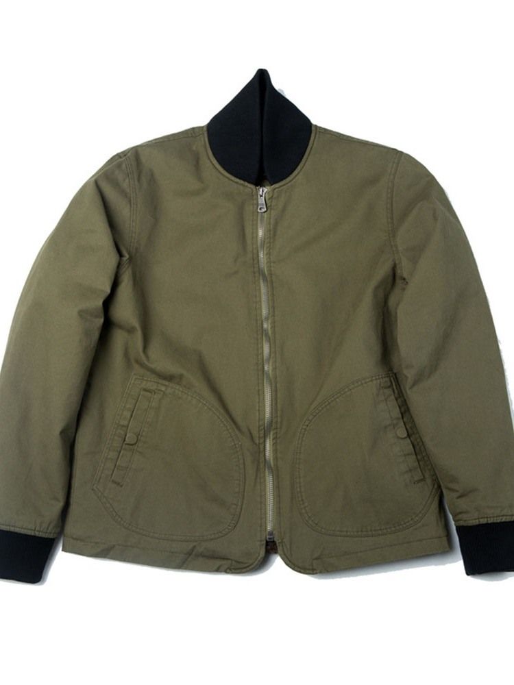 Patchwork Color Block Col Montant Veste Européenne Zipper Hommes