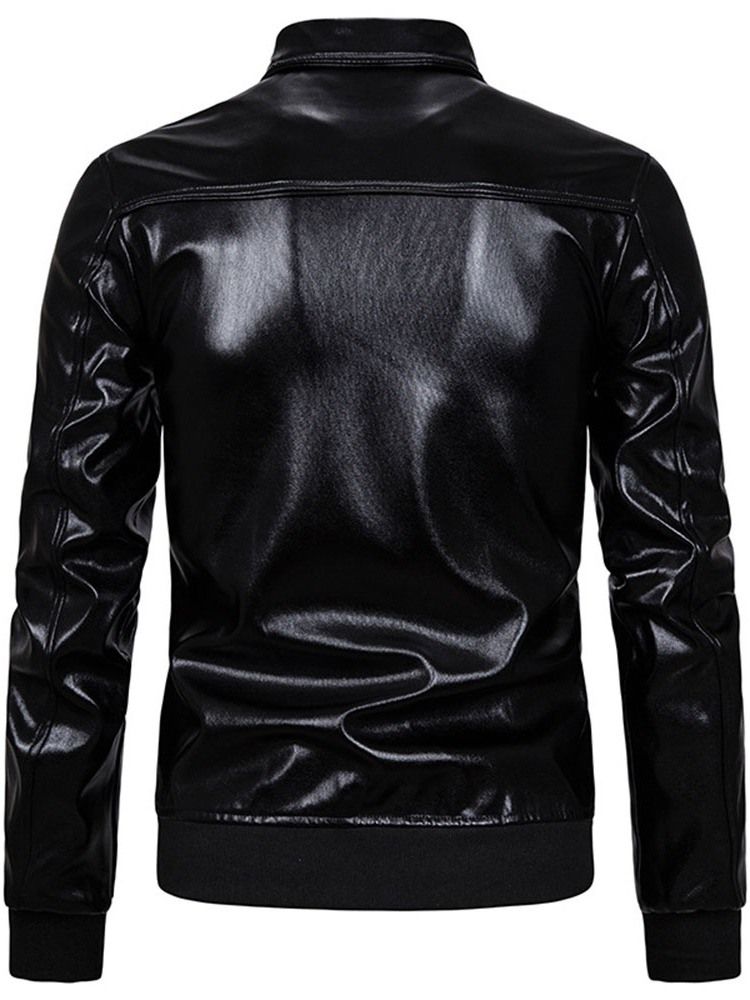 Veste Décontractée Pour Hommes Avec Patchwork De Blocs De Couleur Et Revers