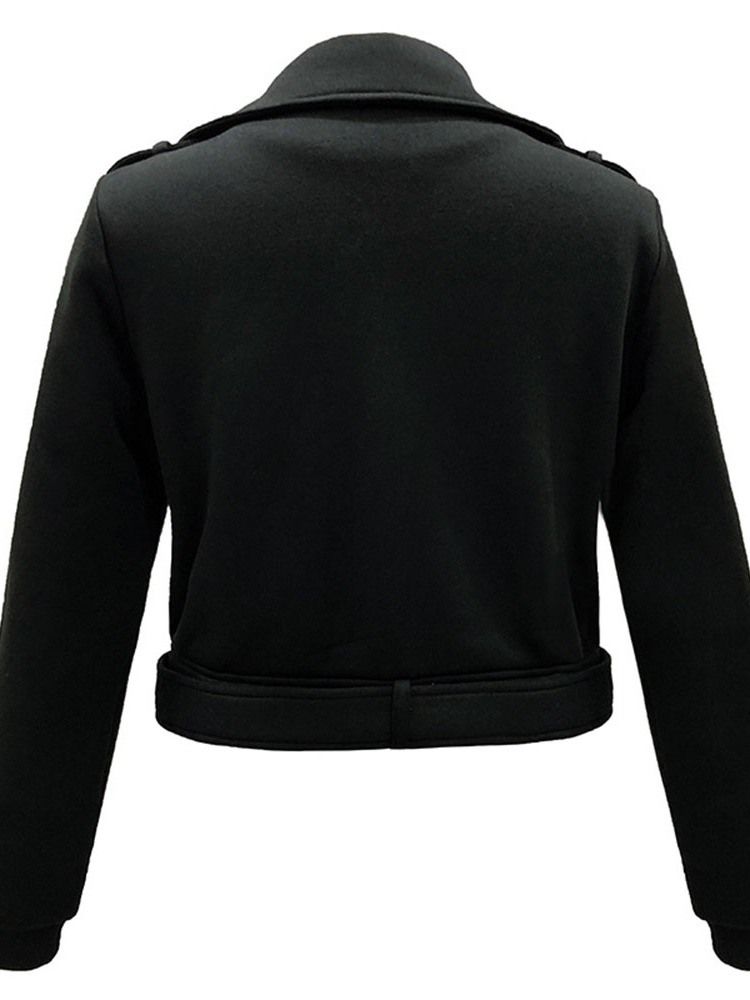 Veste Droite À Manches Longues Et À Glissière Pour Femme
