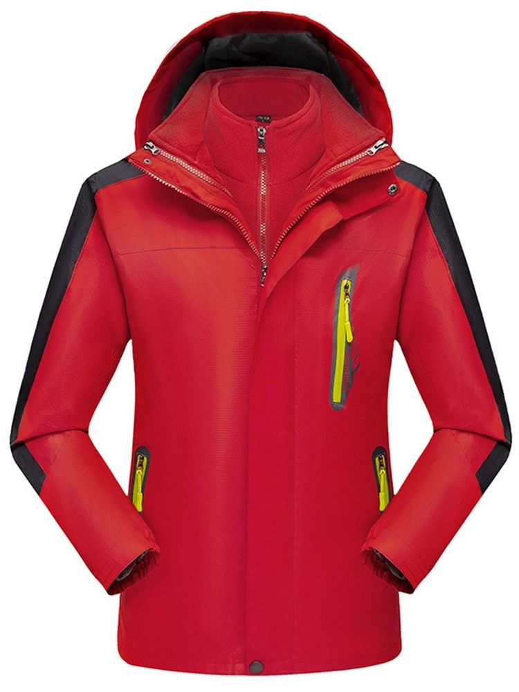 Veste En Duvet Pour Hommes Avec Blocs De Couleurs Et Patchwork
