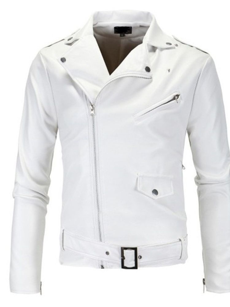Veste Homme À Glissière Unie À Revers