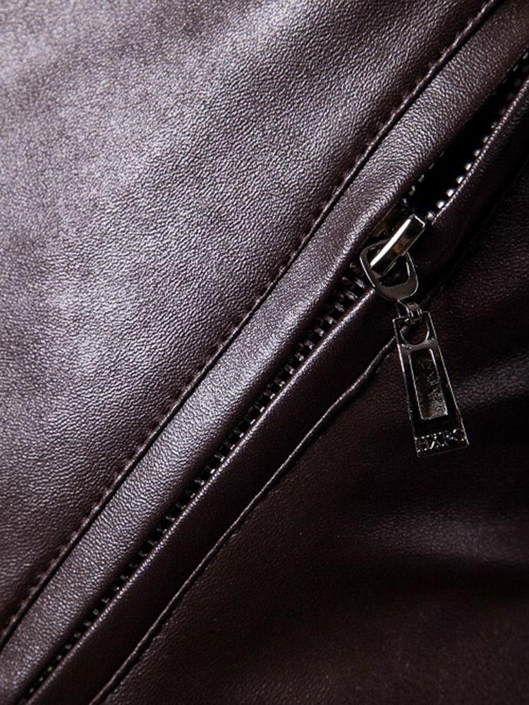 Veste Homme À Glissière Unie À Revers