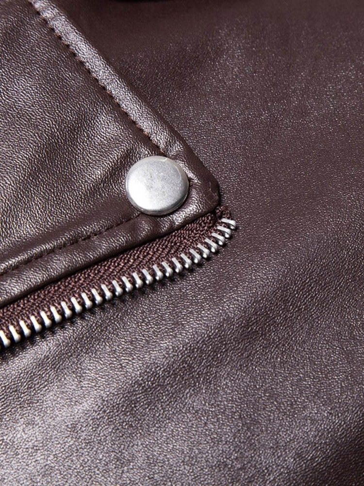 Veste Homme À Glissière Unie À Revers