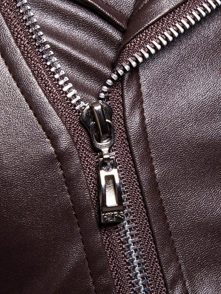 Veste Homme À Glissière Unie À Revers
