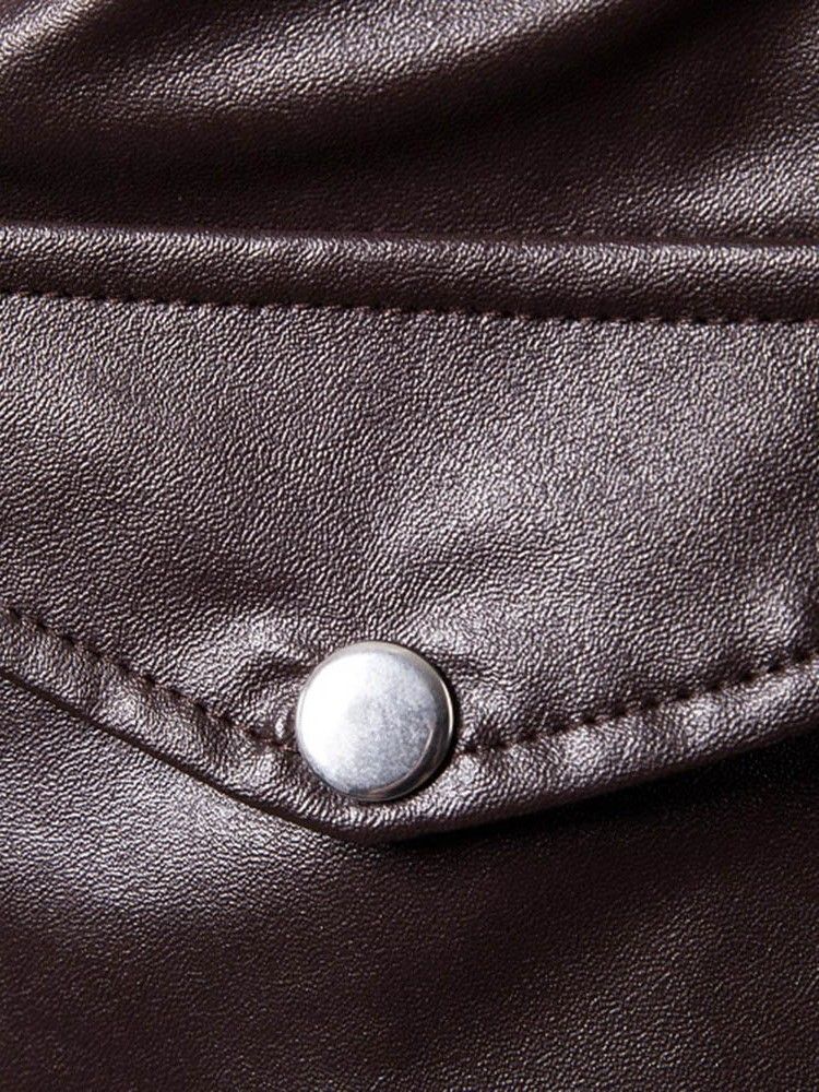 Veste Homme À Glissière Unie À Revers