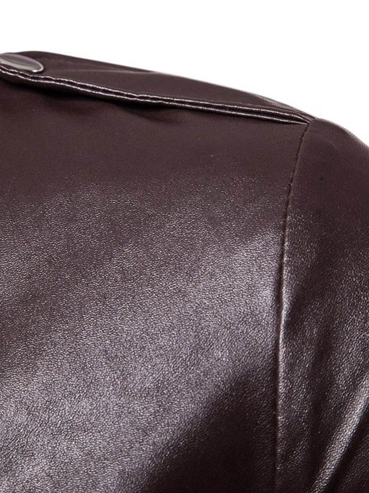 Veste Homme À Glissière Unie À Revers