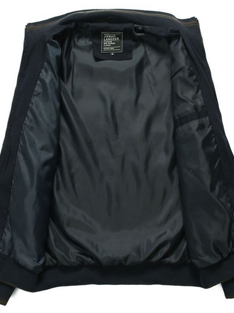 Veste Pour Hommes À Fermeture Éclair À Col Montant Et À Blocs De Couleurs