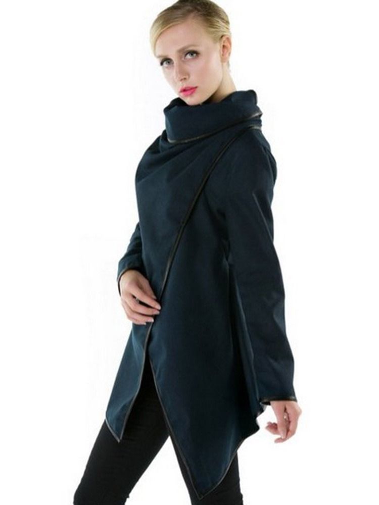 Veste Mi-longue À Col Bénitier Et Manches Longues Pour Femme