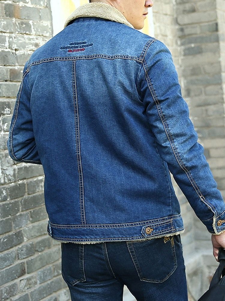 Veste À Revers Épais Et Décontractée Pour Hommes