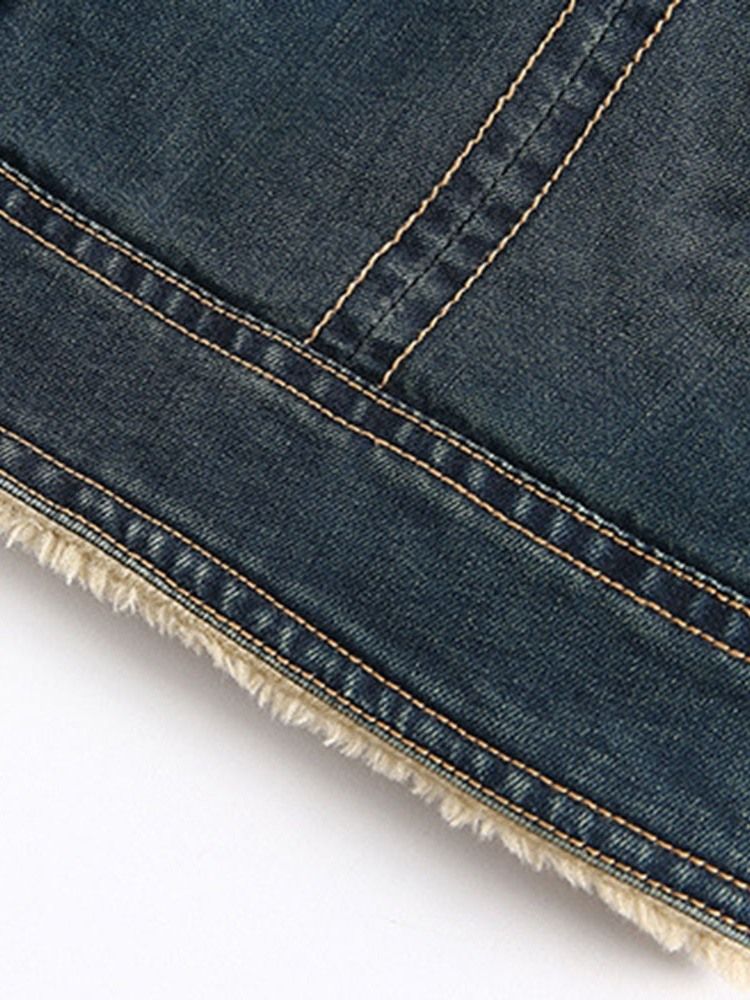 Veste À Revers Épais Et Décontractée Pour Hommes