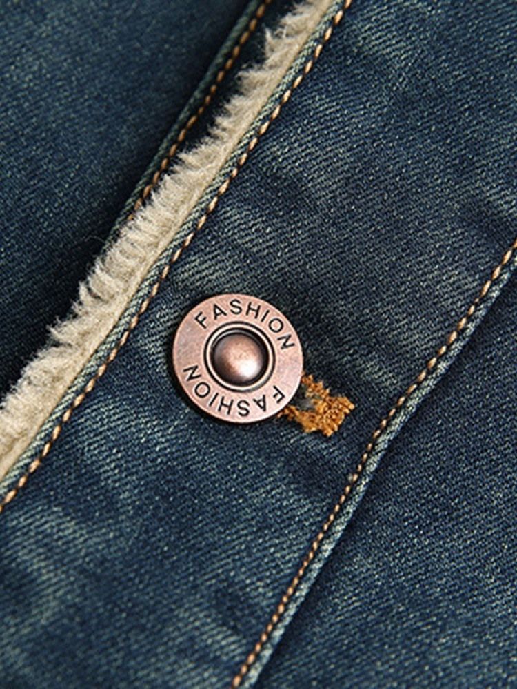 Veste À Revers Épais Et Décontractée Pour Hommes