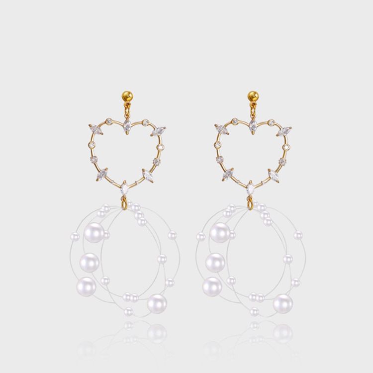 Boucles D'oreilles Romantiques De Vacances En Diamant Coréen