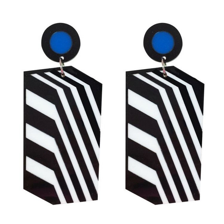 Boucles D'oreilles De Vacances À Rayures
