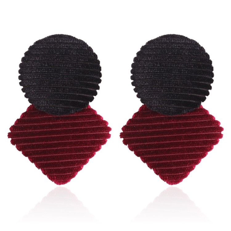 Boucles De Fiançailles Géométriques En Velours