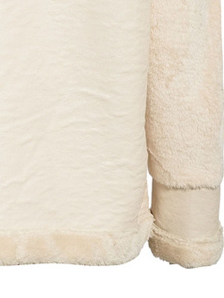 Manteau D'hiver En Fausse Fourrure Unie Standard Pour Femmes