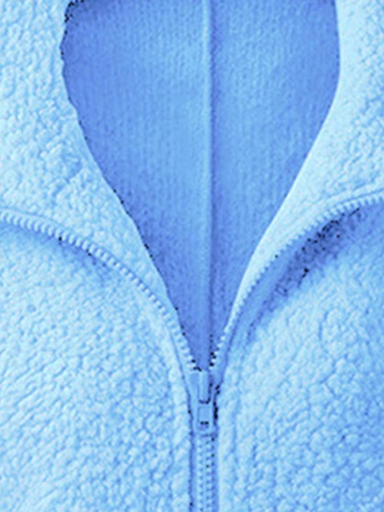 Pardessus Pour Femme En Fausse Fourrure À Capuche Unie Standard