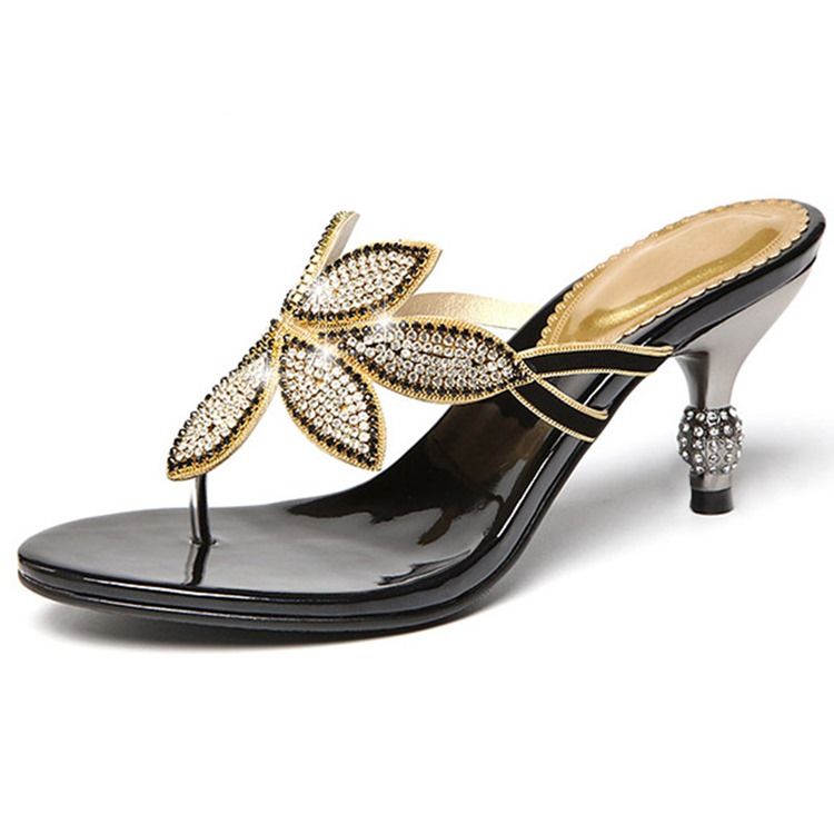 Mules À Enfiler Pour Femmes Avec Strass Et Strass Floal