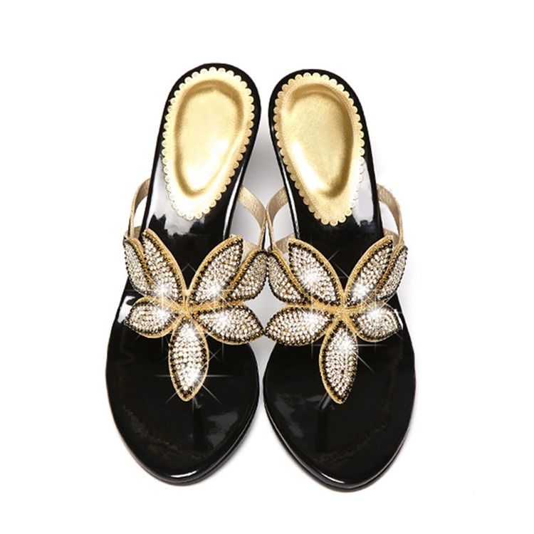 Mules À Enfiler Pour Femmes Avec Strass Et Strass Floal