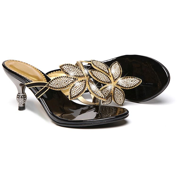 Mules À Enfiler Pour Femmes Avec Strass Et Strass Floal