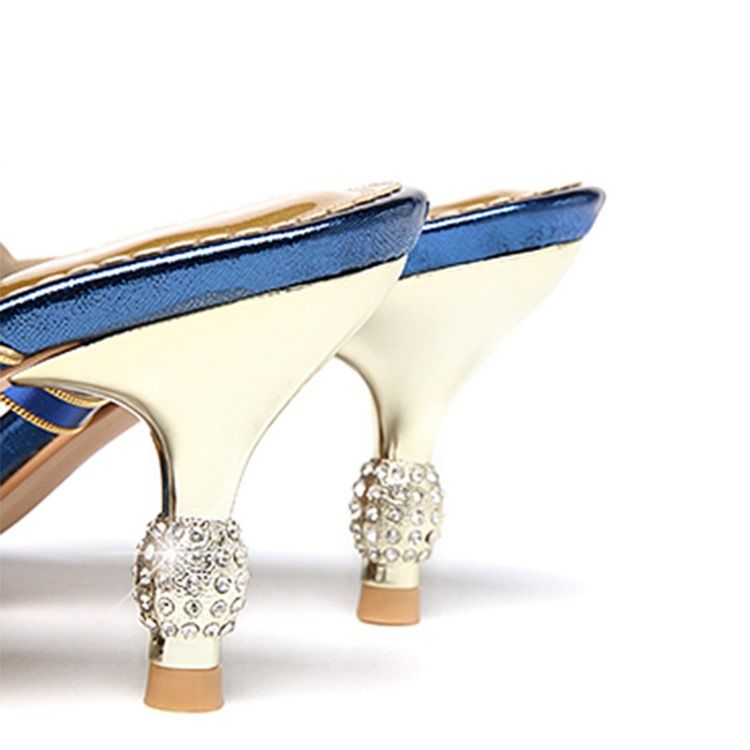 Mules À Enfiler Pour Femmes Avec Strass Et Strass Floal