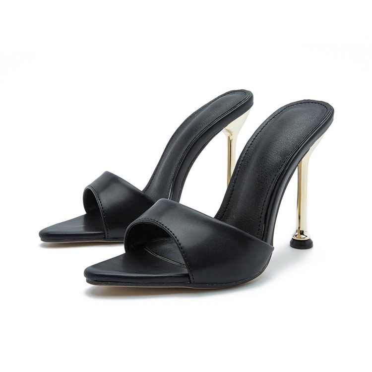 Pantoufles À Enfiler À Talon Aiguille Et Talon Aiguille Pour Femmes Occidentales
